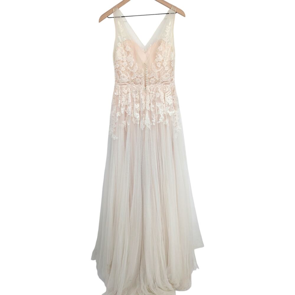 Willowby by Watters Reagan Gown Tulle Lace Wedding Dress Size 6 - Picture 4 of 5
